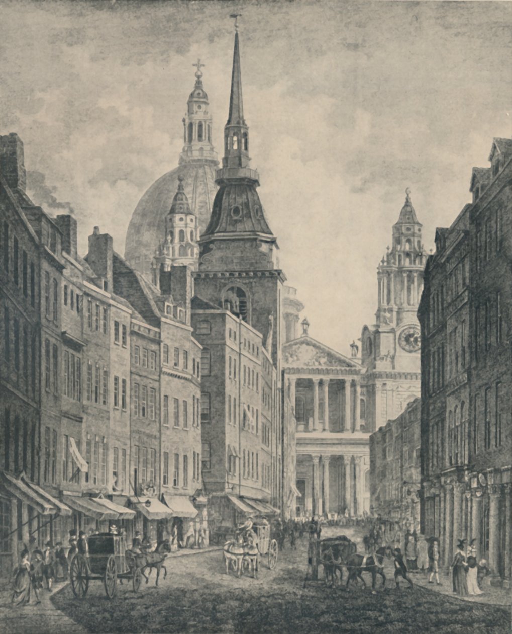 "Shopping i Ludgate Street, 1795", 1920 av Thomas Morris
