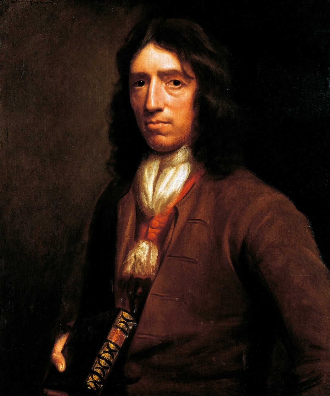 Porträtt av William Dampier (1651-1715) brittisk cirkumnavigator, hydrograf, sjöfartshandlare, pirat och sjöfarare, av Thomas Murray, målning, ca. 1698 av Thomas Murray