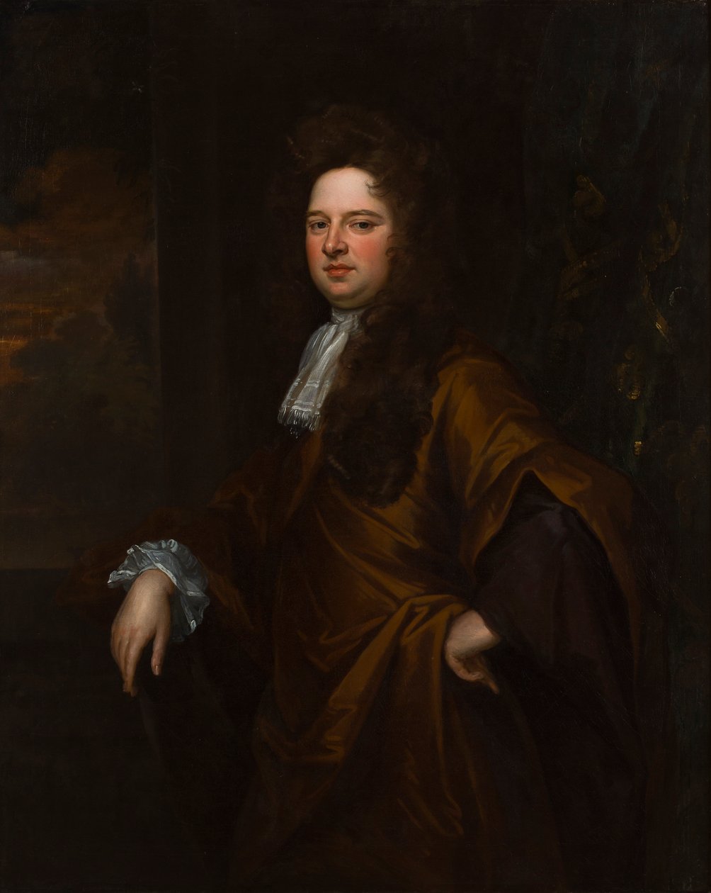 Porträtt av en man, möjligen ett självporträtt (olja på duk) av Thomas Murray