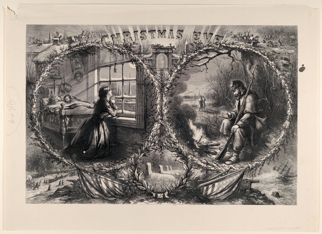 Julafton publicerade Harpers Weekly, 3 januari 1863, 1863. av Thomas Nast