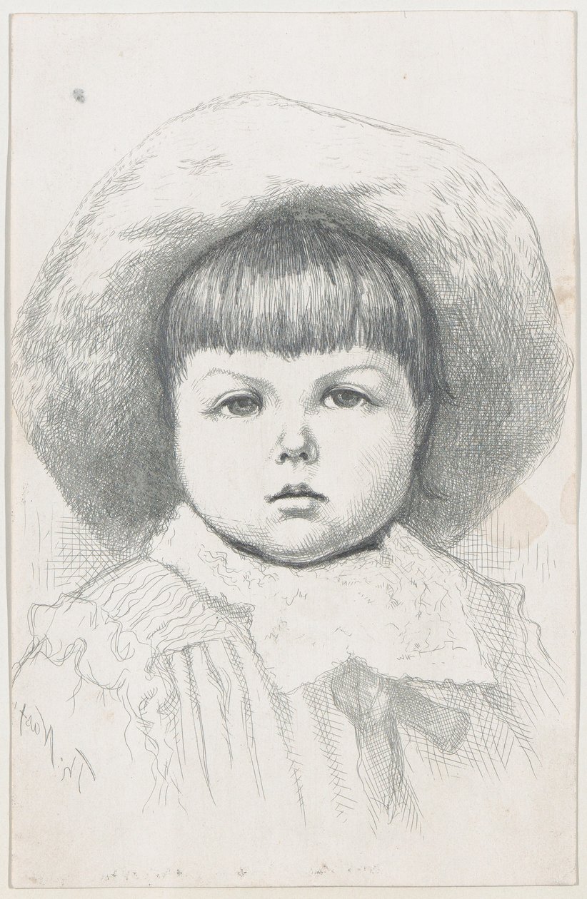 Porträtt av ett barn Cyril Nast, efter 1879., efter 1879. av Thomas Nast