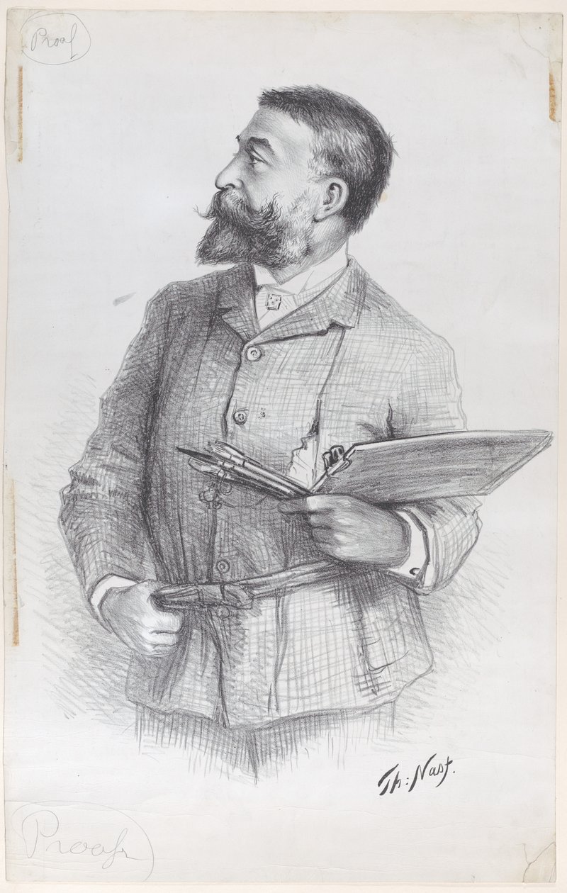 Porträtt av konstnären av Thomas Nast