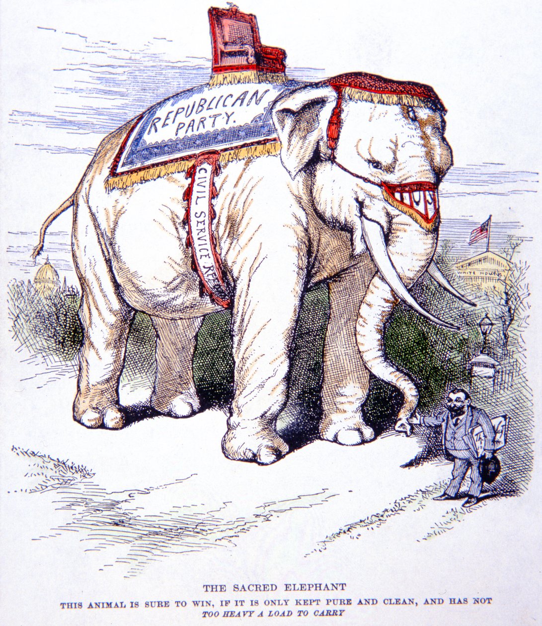 "Den heliga elefanten" av Thomas Nast
