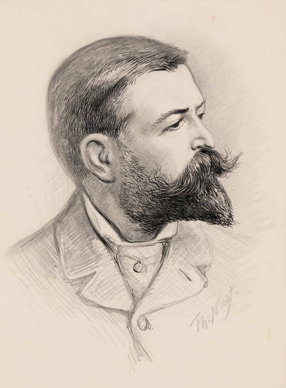 Thomas Nasts självporträtt av Thomas Nast