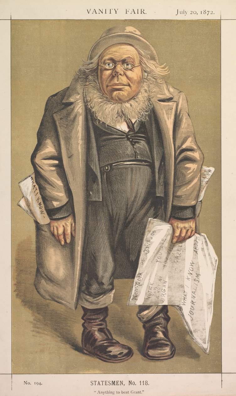Vanity Fair: Statesman, nr 118 "Anything to Beat Grant" av Thomas Nast