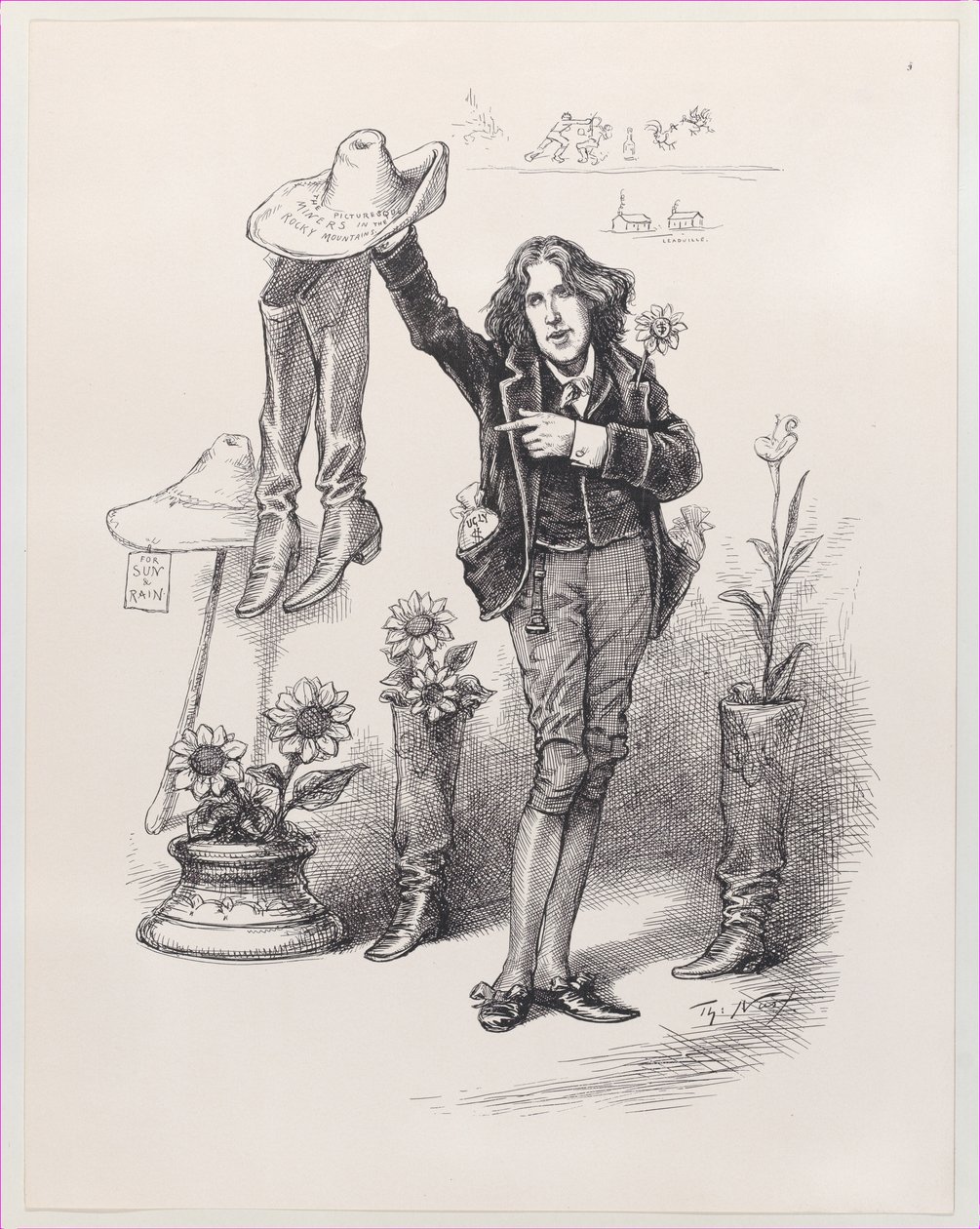 Wilde on Us. Något att leva upp till i Amerika, 10 juni 1882, 10 juni 1882. av Thomas Nast