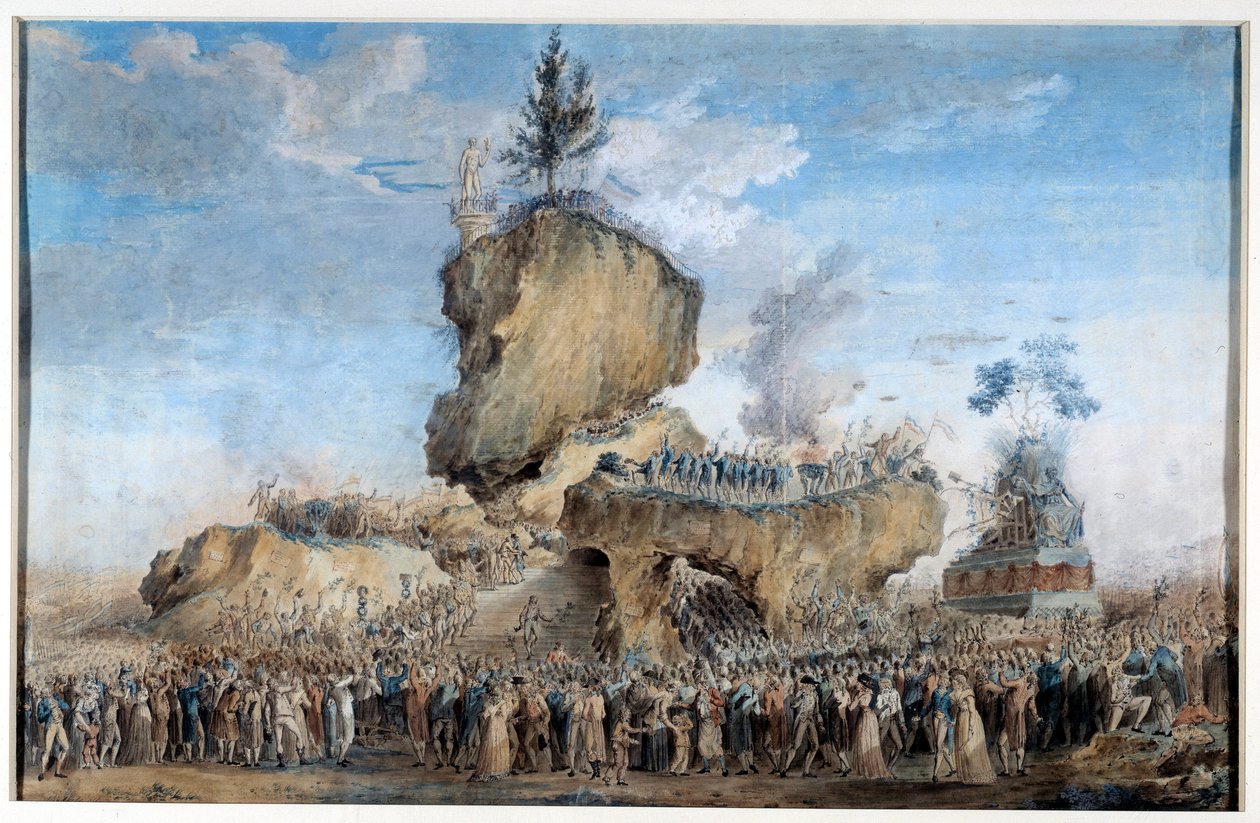 Högsta väsendets högtid på fältet i mars 1793. Målning av Thomas Naudet (1778 - 1810) av Thomas Naudet