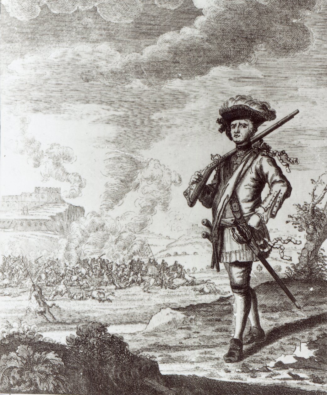 Kapten Henry Morgan vid plundringen av Panama 1671, c.1734 av Thomas Nicholls