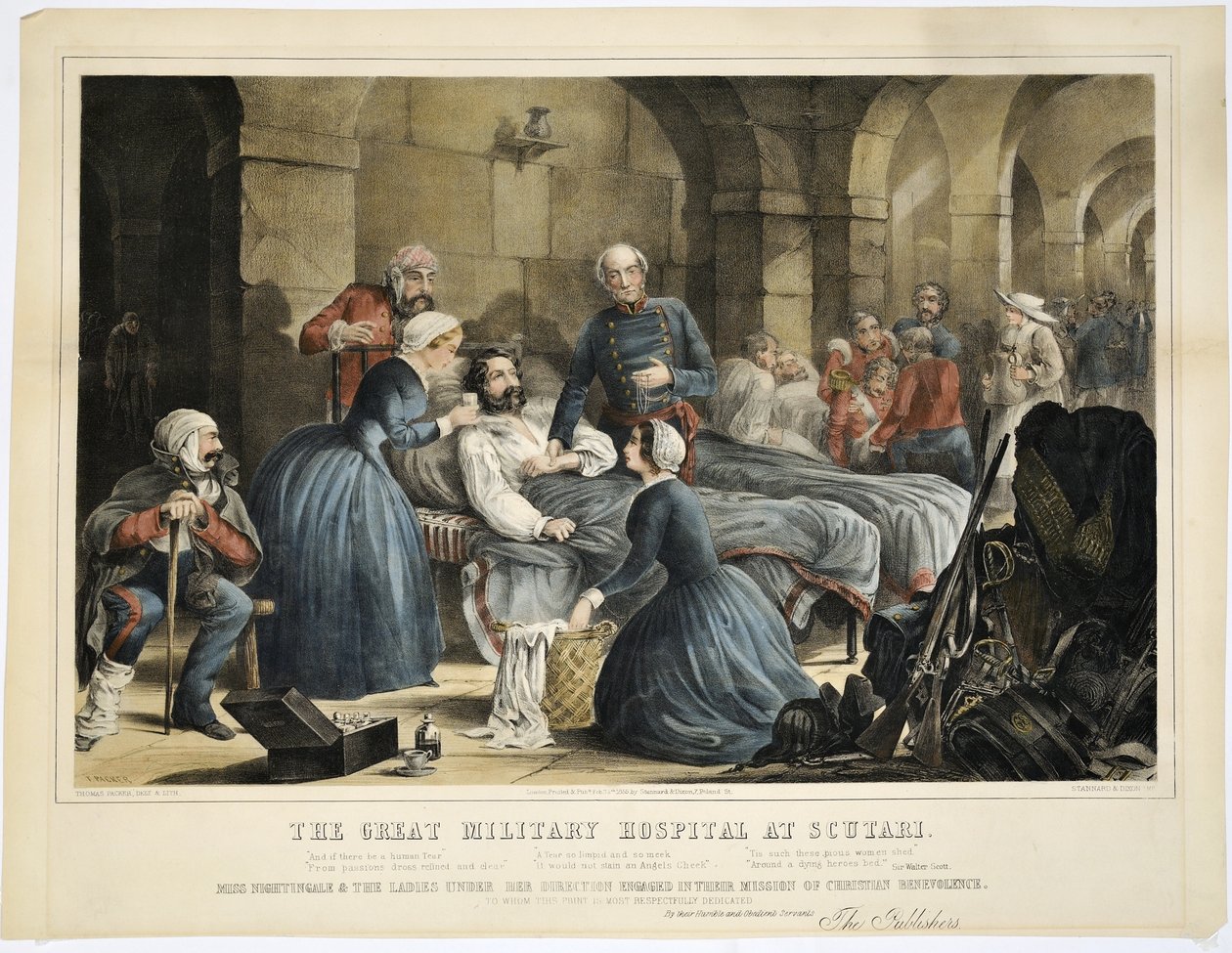 The Great Military Hospital i Scutari, tryckt av Stannard und Dixon, 24 februari 1855 av Thomas Packer