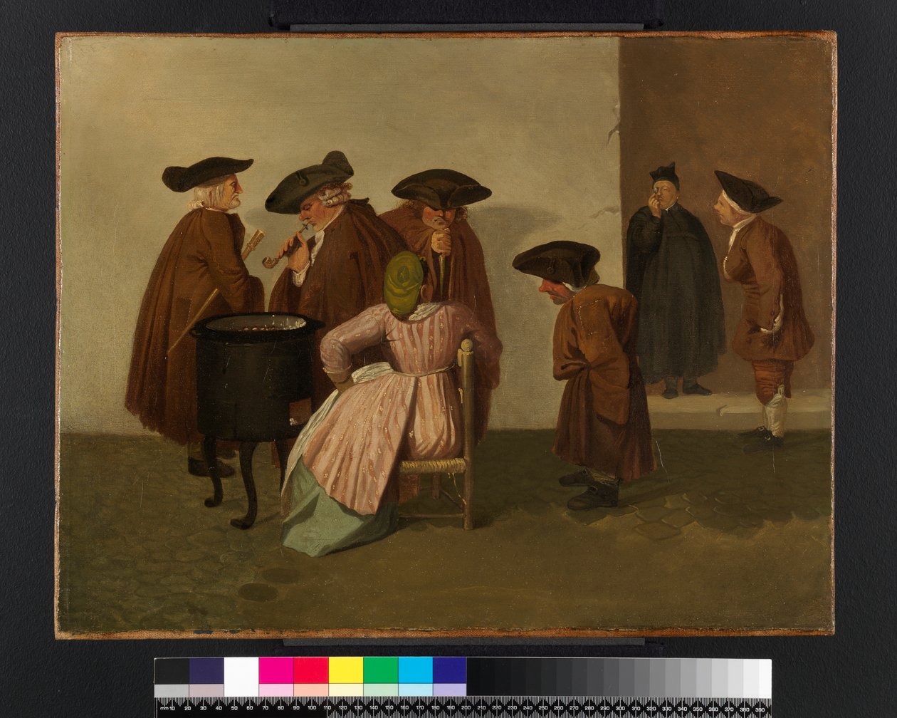 Interiör av ett italienskt kaffehus, ca 1747-55 av Thomas Patch