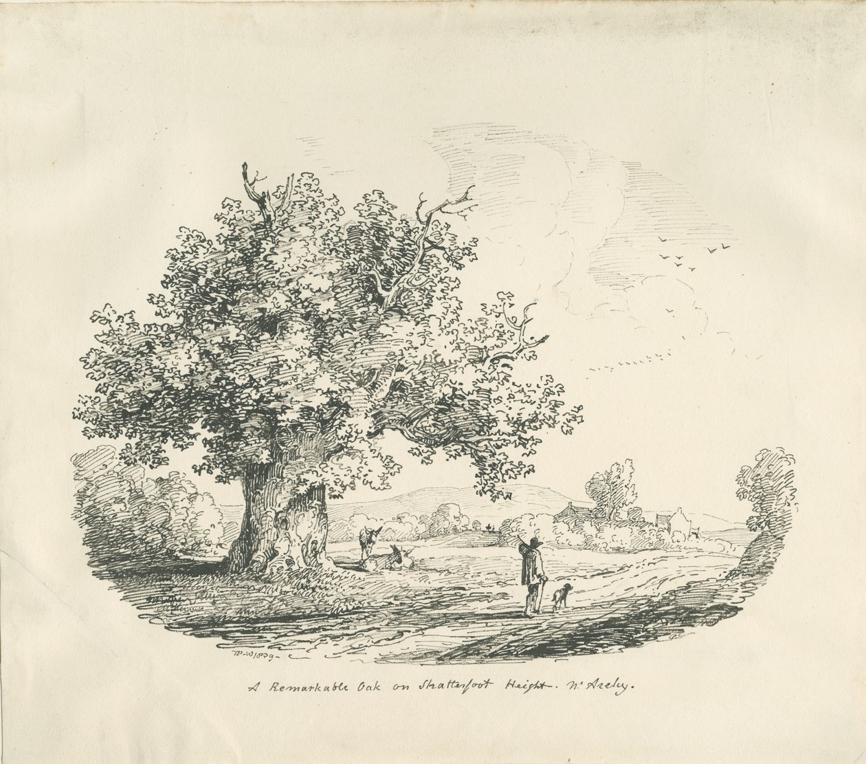 Arley - Shatterfort Height: litografi, 1839 av Thomas Peploe Wood