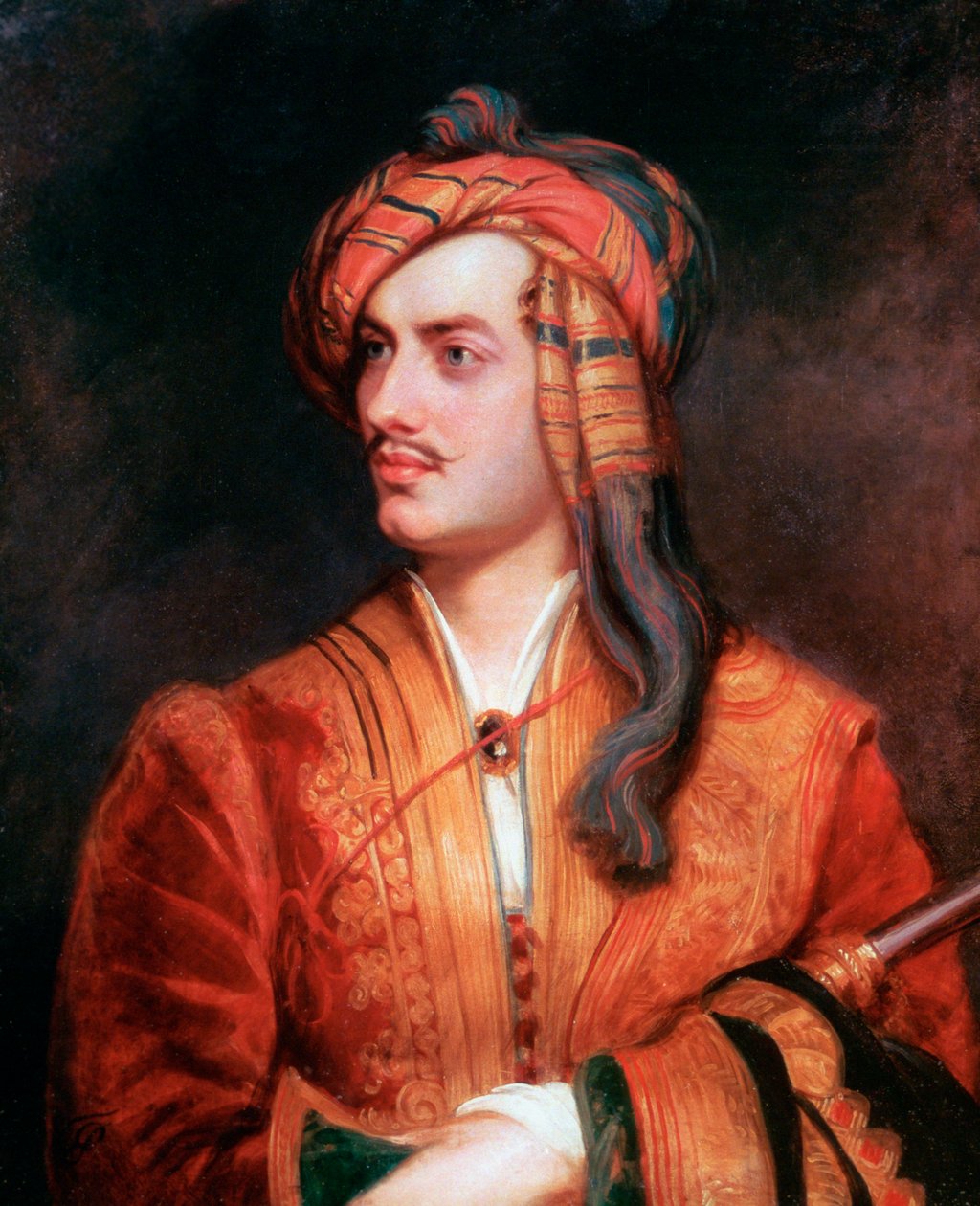 Byron av Rochdale i albansk klänning, 1813 av Thomas Phillips