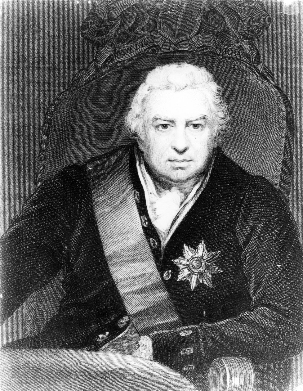 Sir Joseph Banks, ca 1830-talet (gravyr) av Thomas Phillips