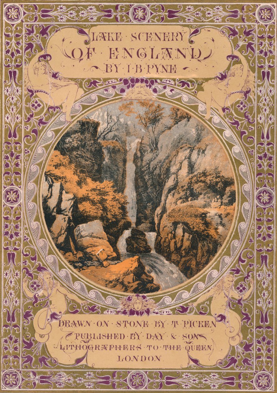 Frontispice till Lake Scenery of England av J. B. Pyne, 1850-talet. av Thomas Picken