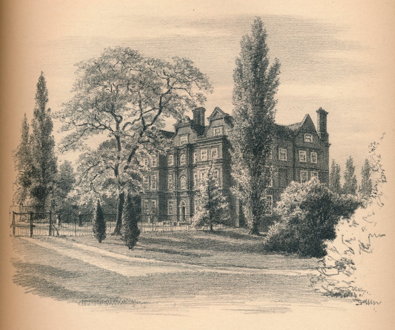 Exteriör av Kew Palace, 1902 av Thomas Robert Way
