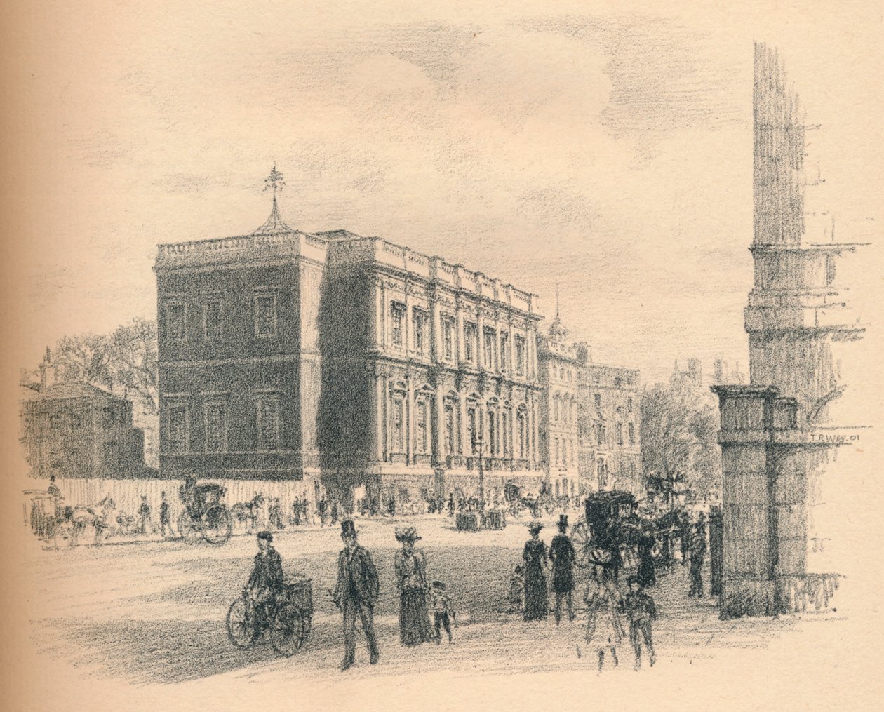 Exteriör av bankettsalen, Whitehall Palace, 1902 av Thomas Robert Way