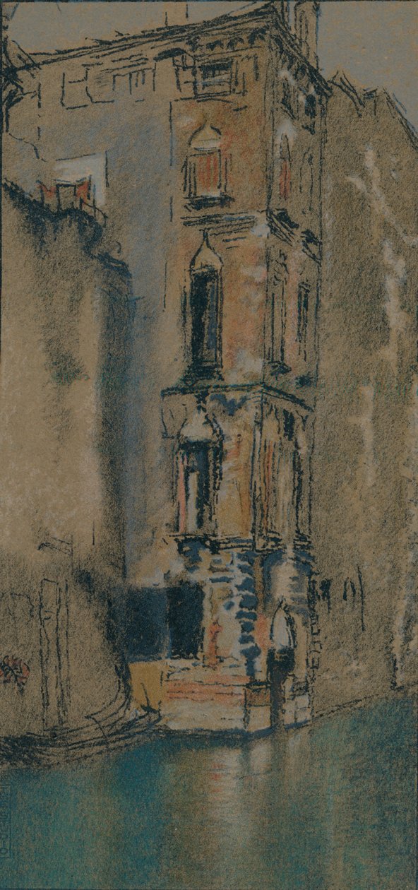 Den gamla marmorhallen, Venedig, c1904 av Thomas Robert Way