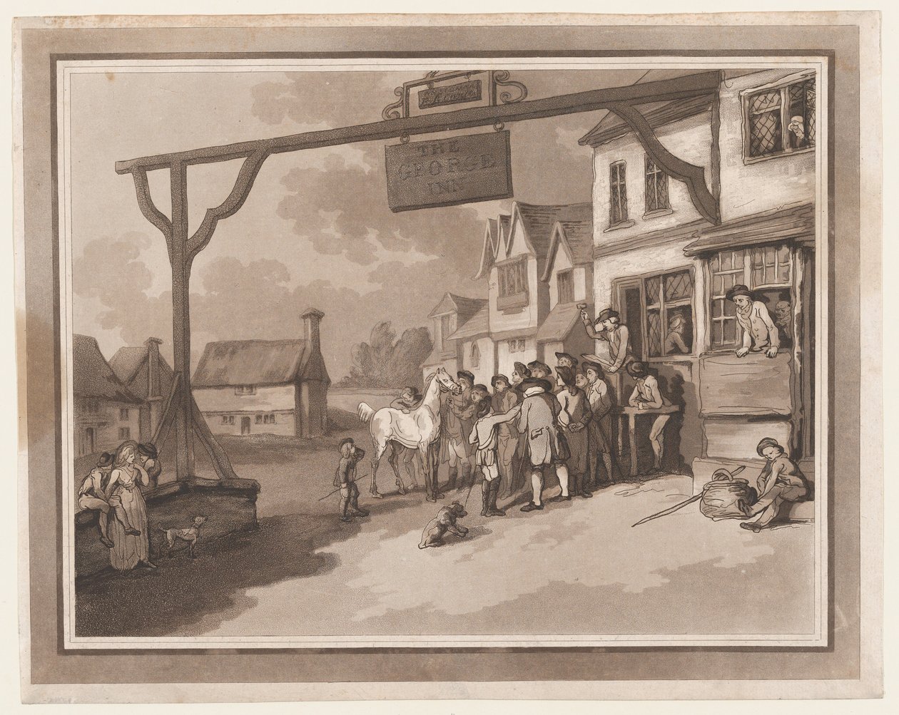 Crawley An Excursion to Brighthelmstone, 1 juni 1790., 1 juni 1790. Skapare: Thomas Rowlandson, Samuel Alken. av Thomas Rowlandson, Samuel Alken