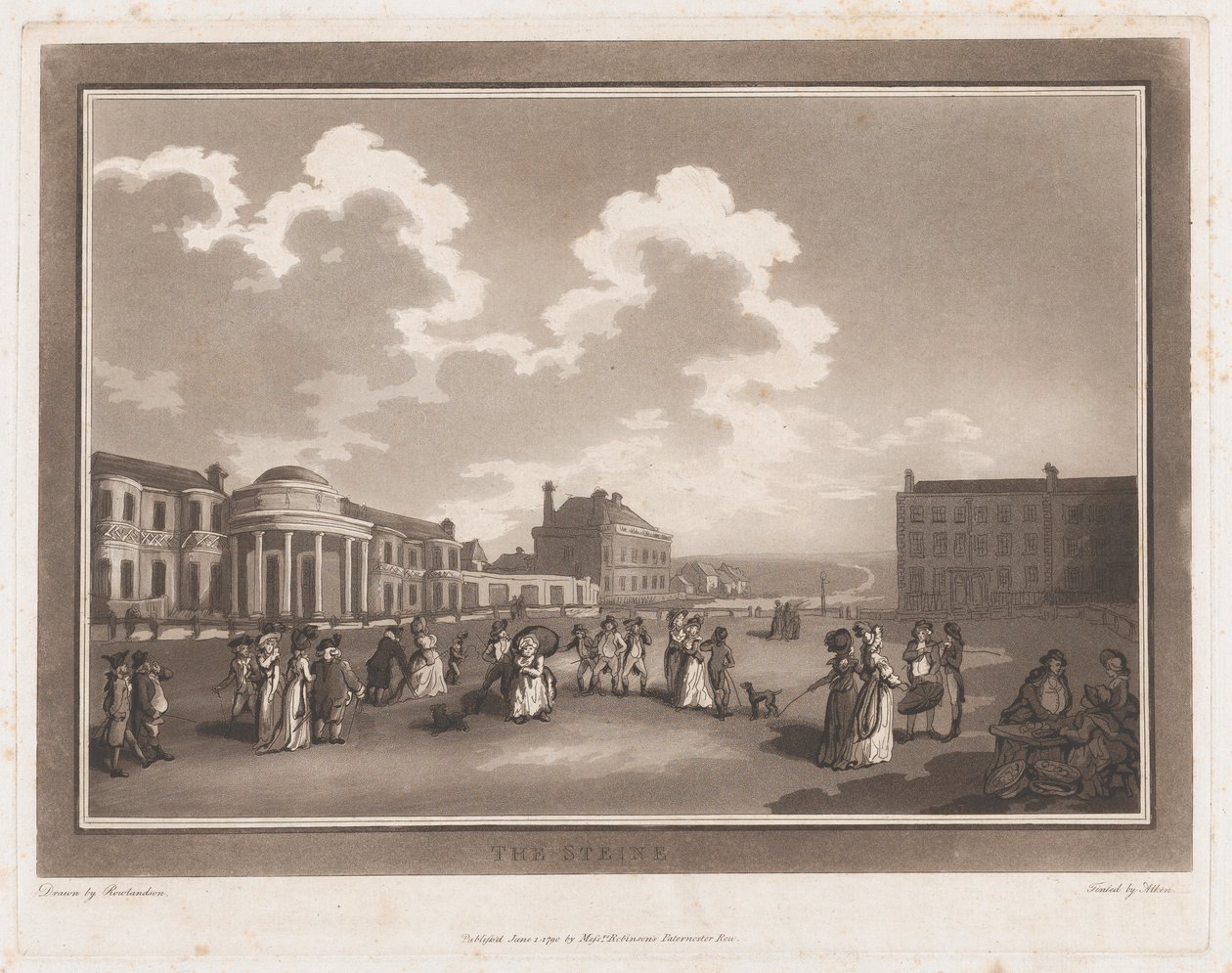 The Steine An Excursion to Brighthelmstone, 1 juni 1790., 1 juni 1790. Skapare: Thomas Rowlandson, Samuel Alken. av Thomas Rowlandson, Samuel Alken
