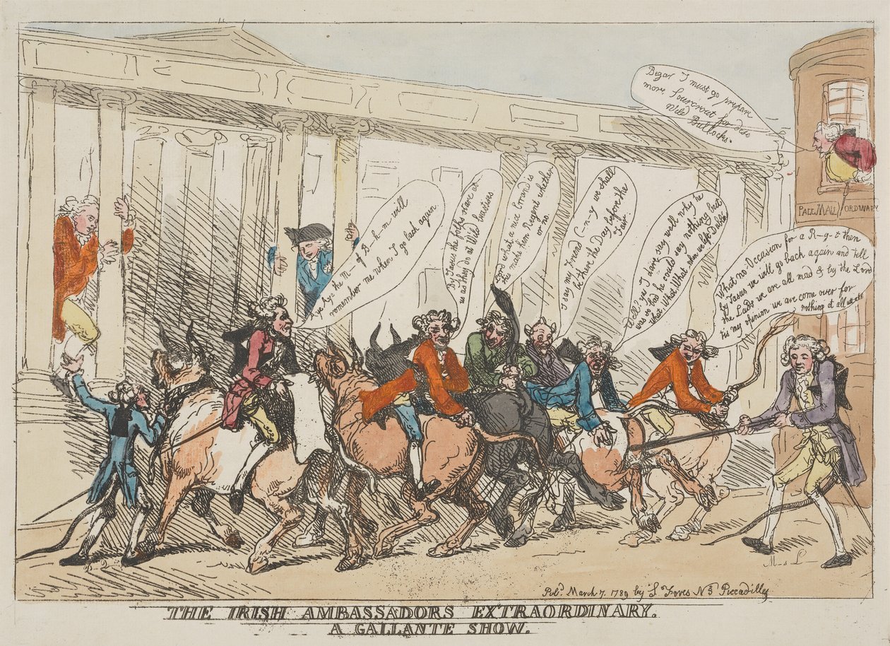 (Den) här irländska ambassadörens extraordinära och galanta show av Thomas Rowlandson