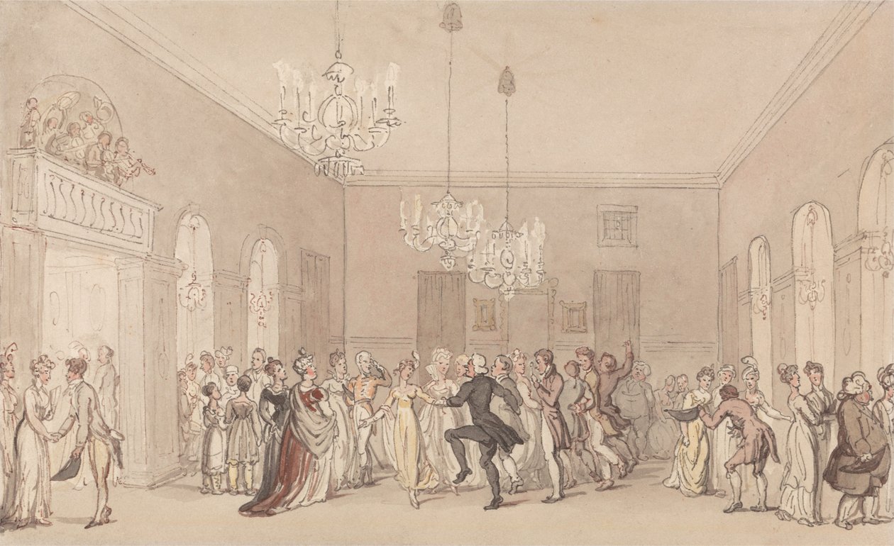En bal i Scarborough av Thomas Rowlandson