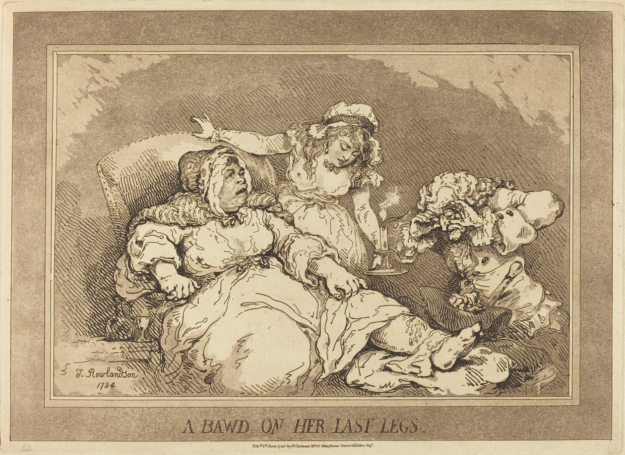 En bråk på hennes sista ben av Thomas Rowlandson