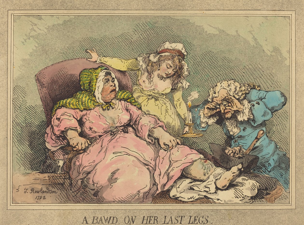 A Bawd on Her Last Legs, 1792 (handfärgad etsning och akvatint) av Thomas Rowlandson