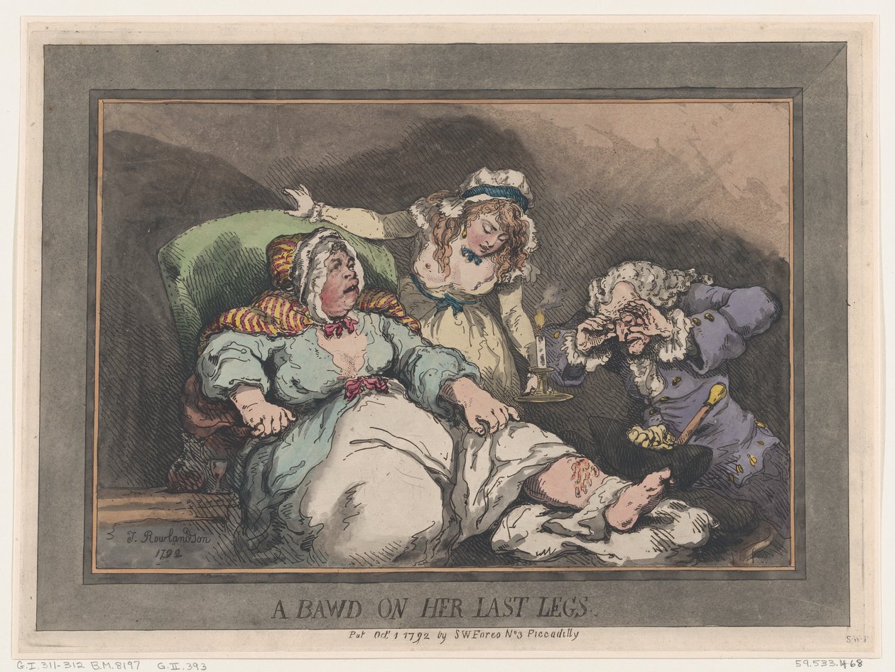 A Bawd on her Last Legs, 1 oktober 1792, 1 oktober 1792. av Thomas Rowlandson