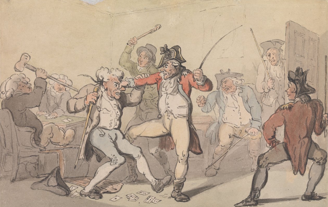 Ett svart ben har upptäckts som släpper ut kort av Thomas Rowlandson