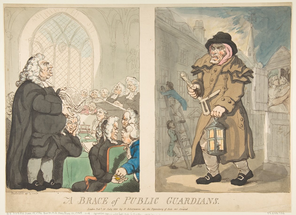 A Brace of Public Guardians, 10 juli 1800. av Thomas Rowlandson