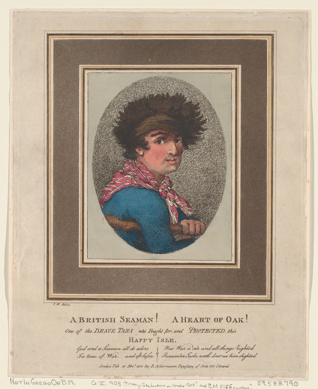 En brittisk sjöman! A Heart of Oak!, 15 november 1801., 15 november 1801. av Thomas Rowlandson