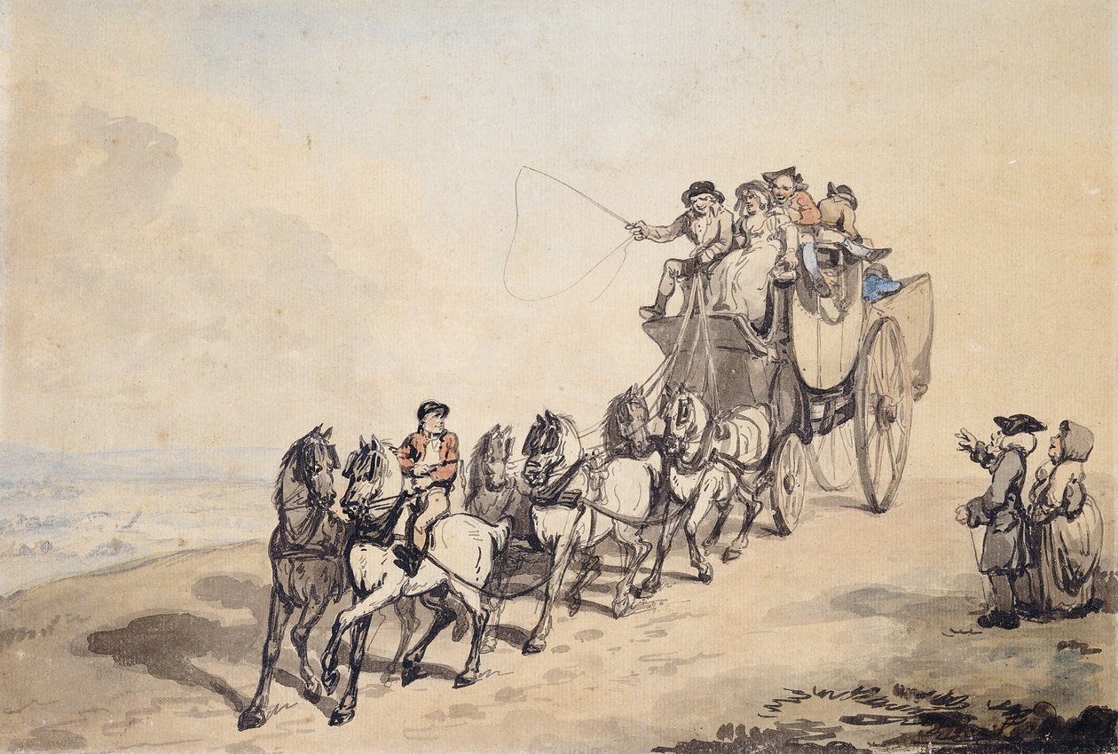 En coachningsscen, av Thomas Rowlandson