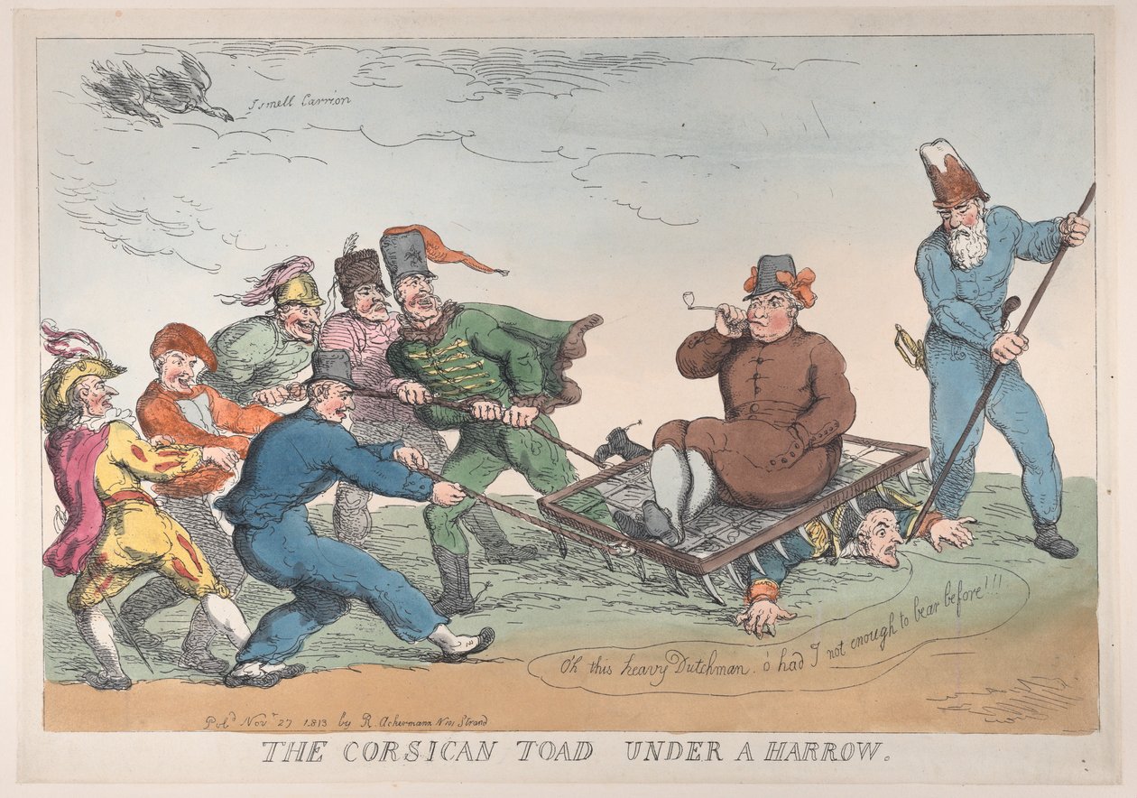 En korsikansk padda under en harv, 27 november 1813., 27 november 1813. av Thomas Rowlandson