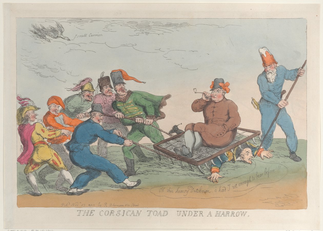 En korsikansk padda under en harv, 27 november 1813., 27 november 1813. av Thomas Rowlandson