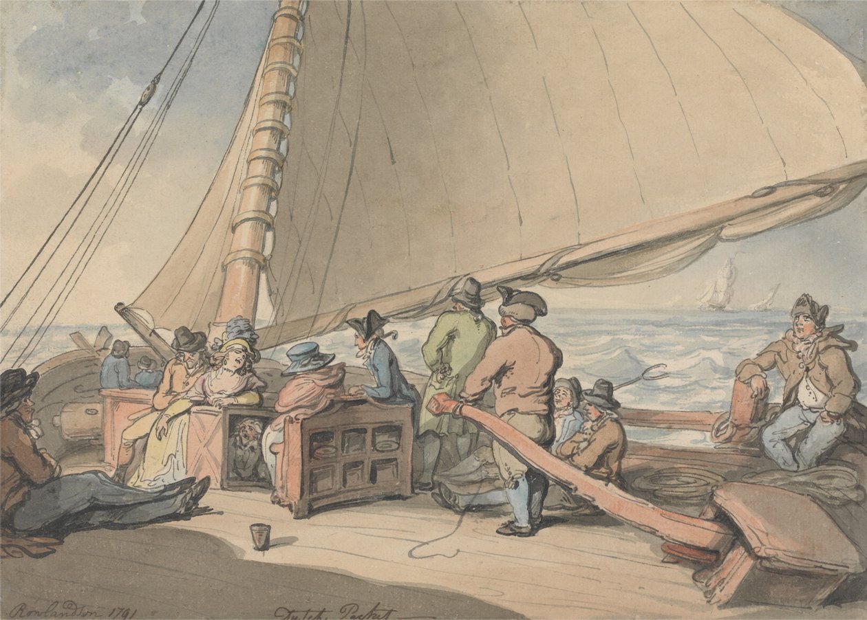 Ett holländskt paket i en tilltagande bris av Thomas Rowlandson