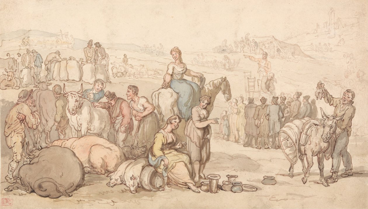 En marknad på landsbygden av Thomas Rowlandson