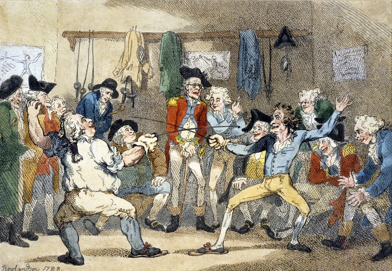 En fäktningsmatch av Thomas Rowlandson