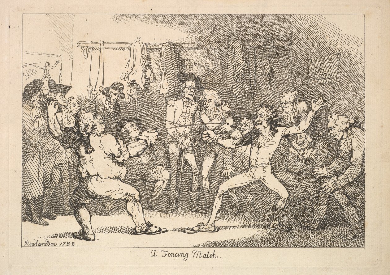 En fäktmatch, 1788. av Thomas Rowlandson