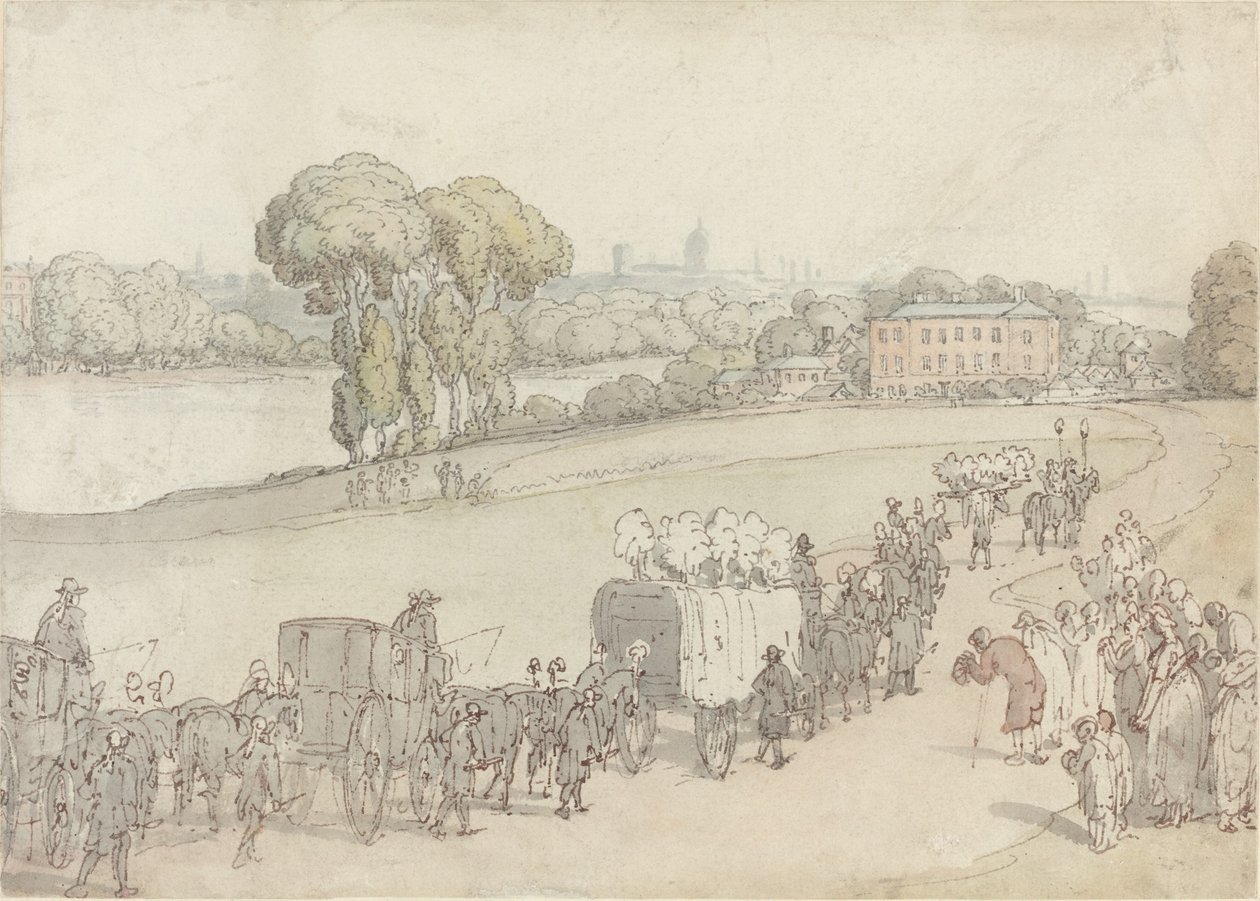 Ett begravningståg av Thomas Rowlandson