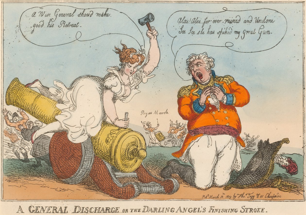 ?En allmän urladdning eller älsklingsängelns avslutande slag? av Thomas Rowlandson