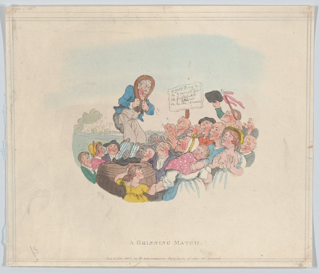 A Grinning Match, 1 februari 1803., 1 februari 1803. av Thomas Rowlandson