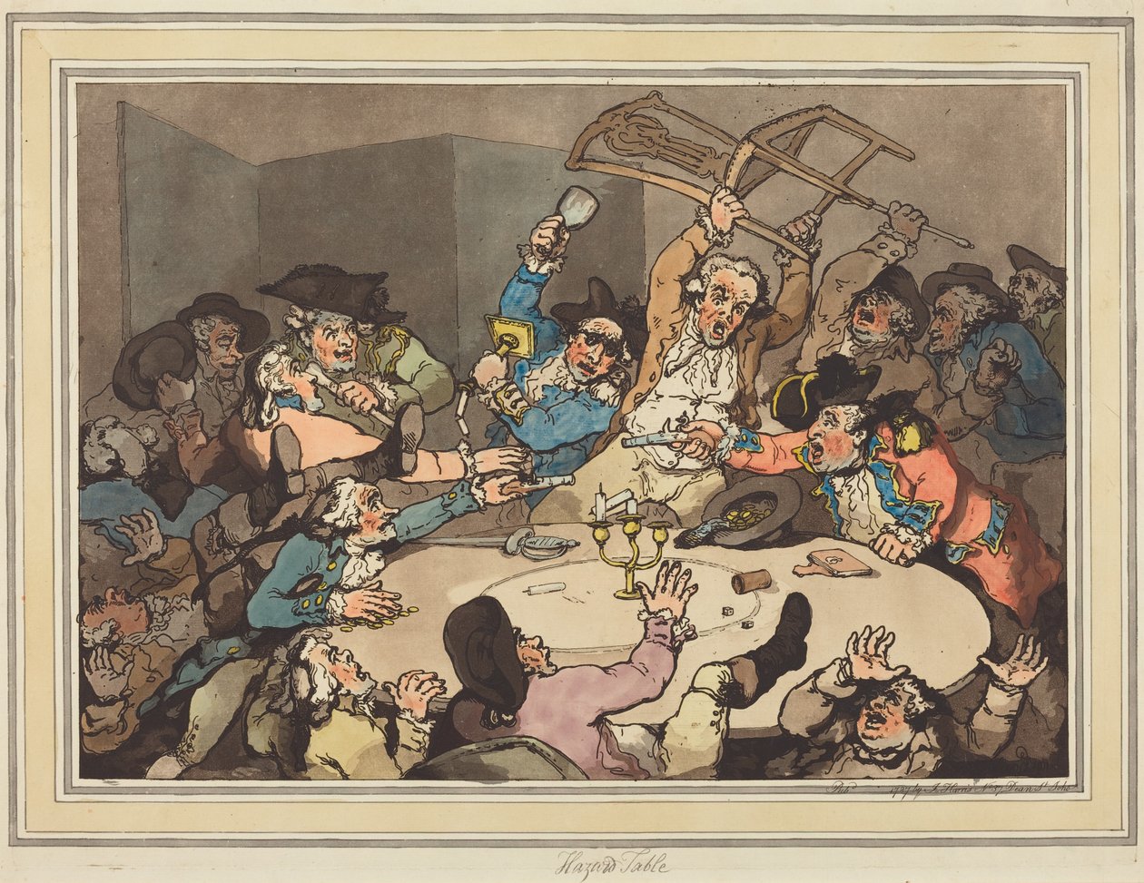 En uppspark vid ett farobord av Thomas Rowlandson