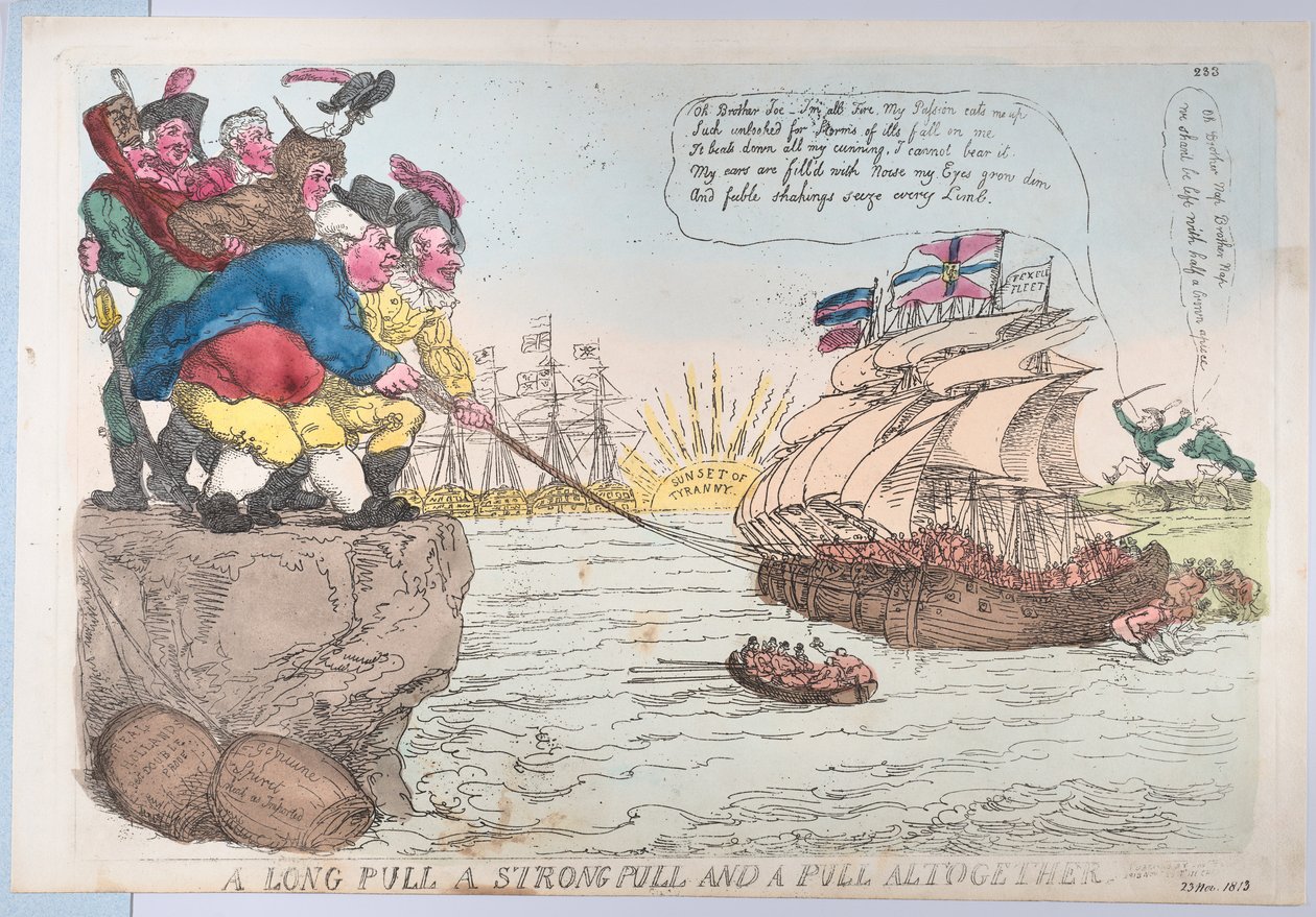 Ett långt drag Ett starkt drag och ett drag totalt, 25 november 1813., 25 november 1813. av Thomas Rowlandson