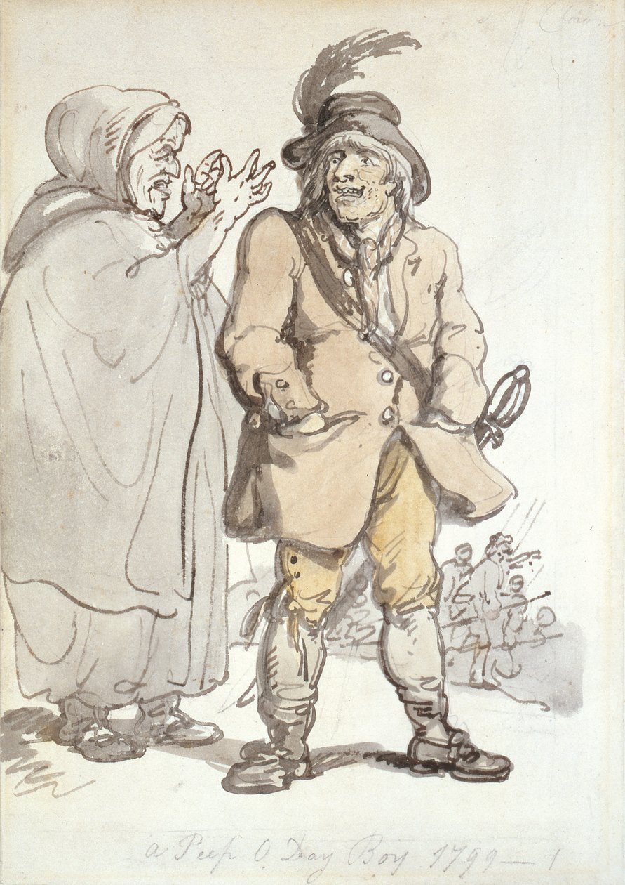 A Peep O Day Boy, 1799 (bläck och wc på papper) av Thomas Rowlandson