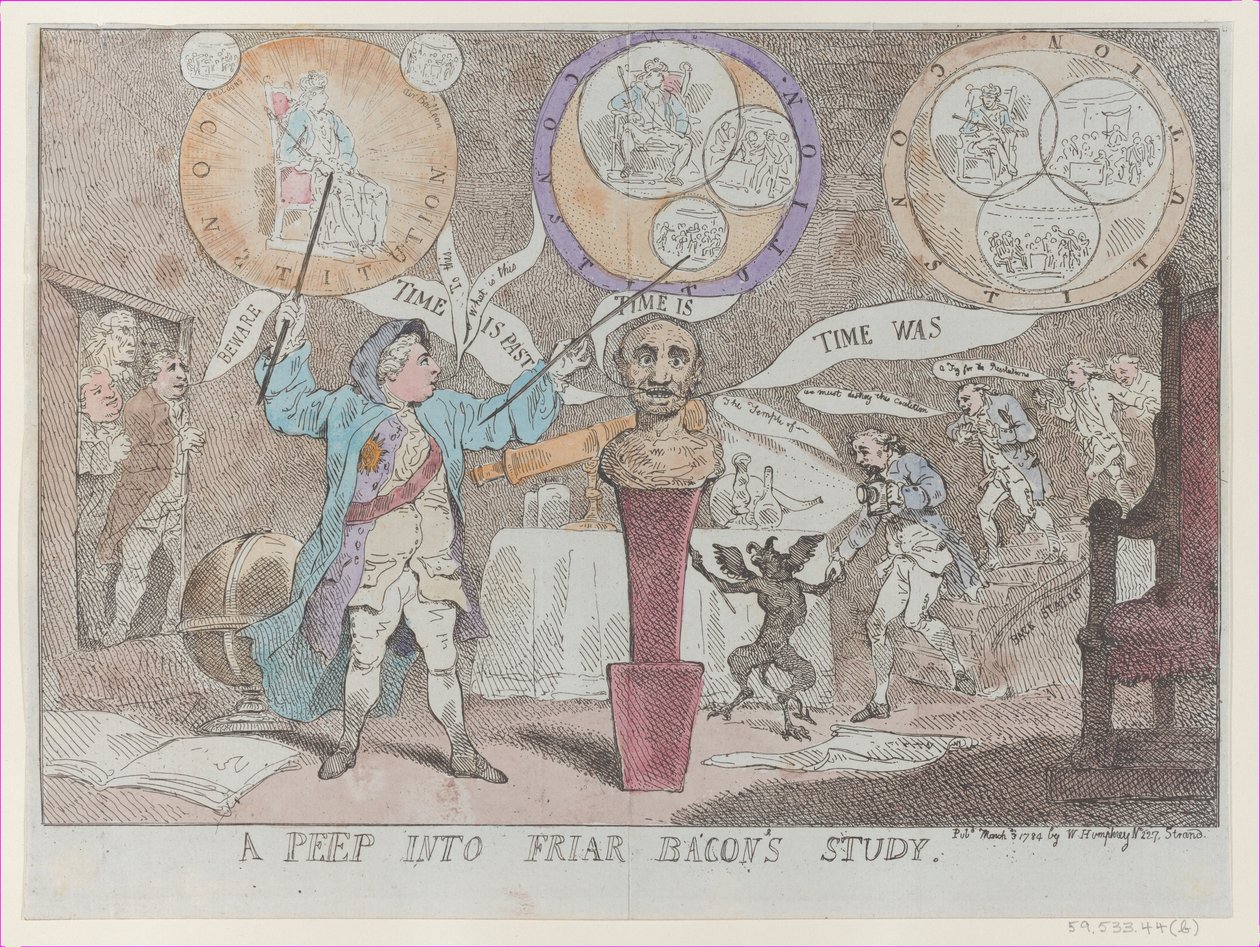 En titt i Friar Bacons studie, 3 mars 1784, 3 mars 1784. av Thomas Rowlandson