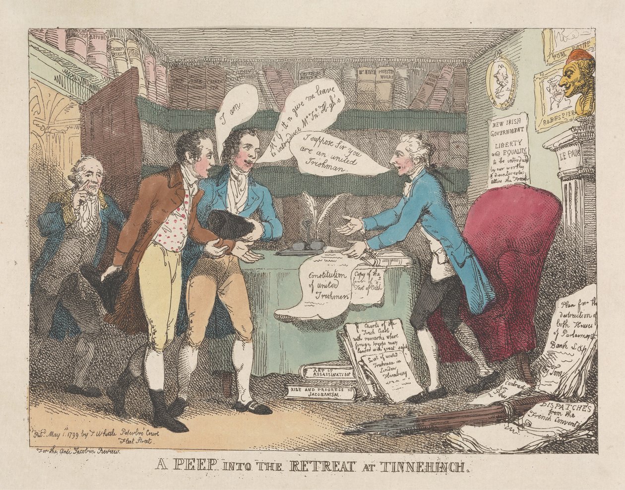 En titt in på retreaten i Tinnehinch av Thomas Rowlandson