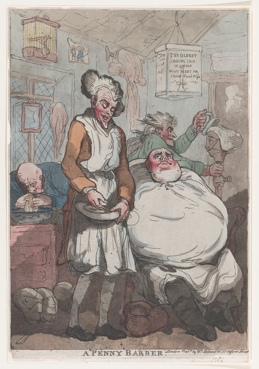 A Penny Barber, 1789., 1789. av Thomas Rowlandson