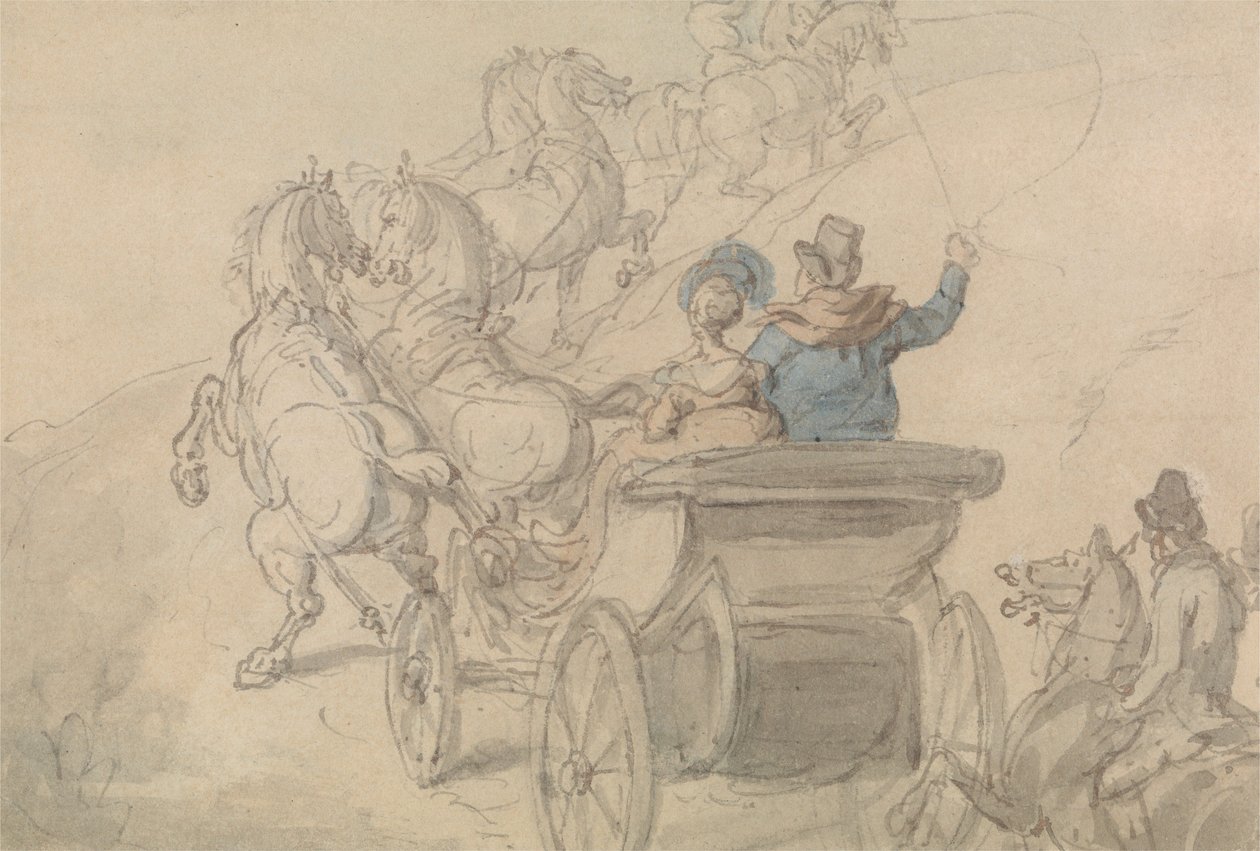 En Phaeton och sex av Thomas Rowlandson