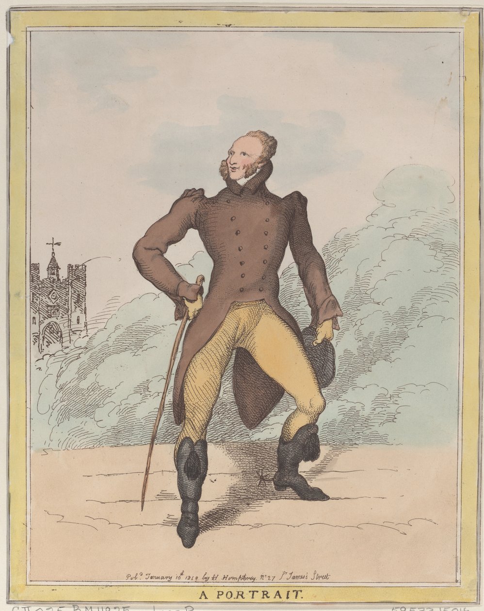 A Portrait Lord Petersham, 10 januari 1812, 10 januari 1812. av Thomas Rowlandson