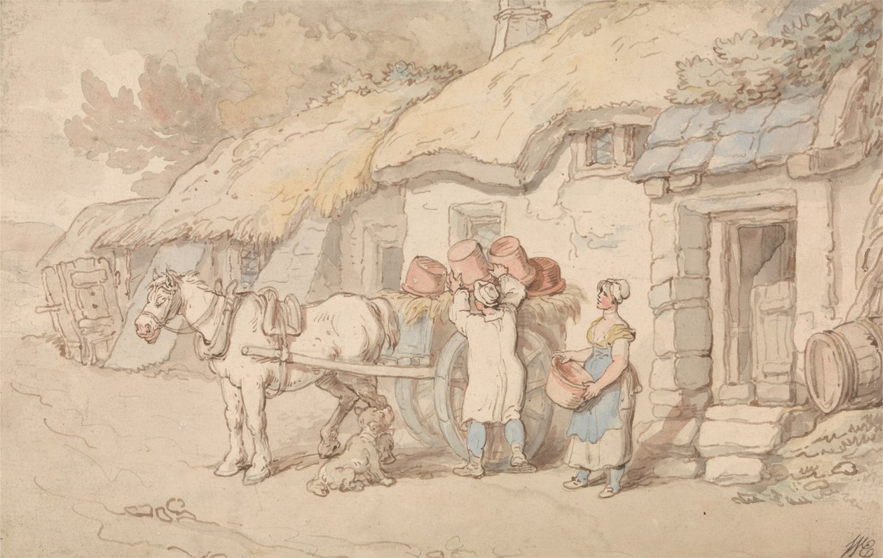 En krukmakare ger sig av av Thomas Rowlandson